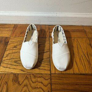 TOMS Alpargata, Women’s Size 7.5 Shoe, White Canvas